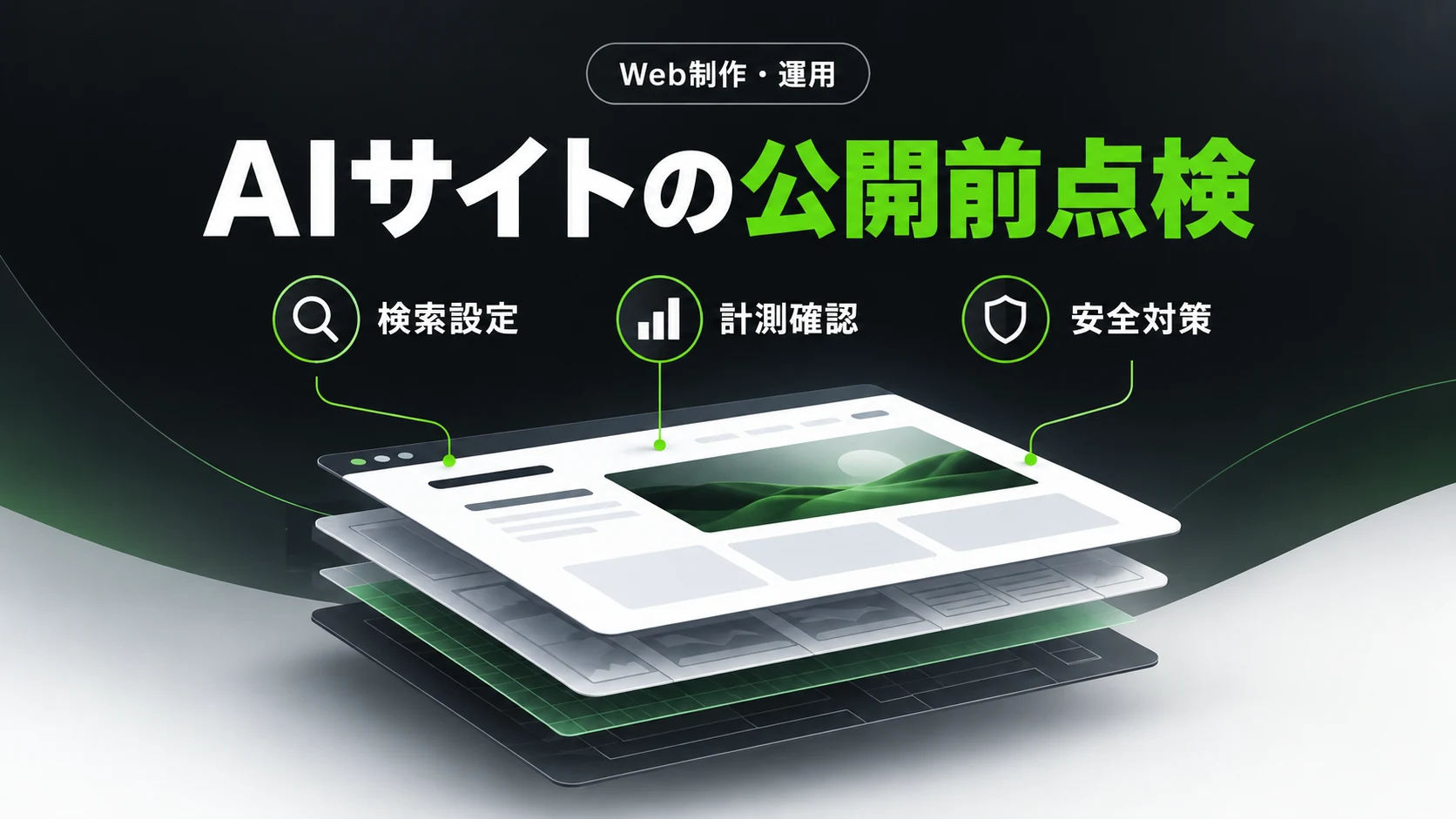 AIサイトの公開前点検:検索設定・計測確認・安全対策
