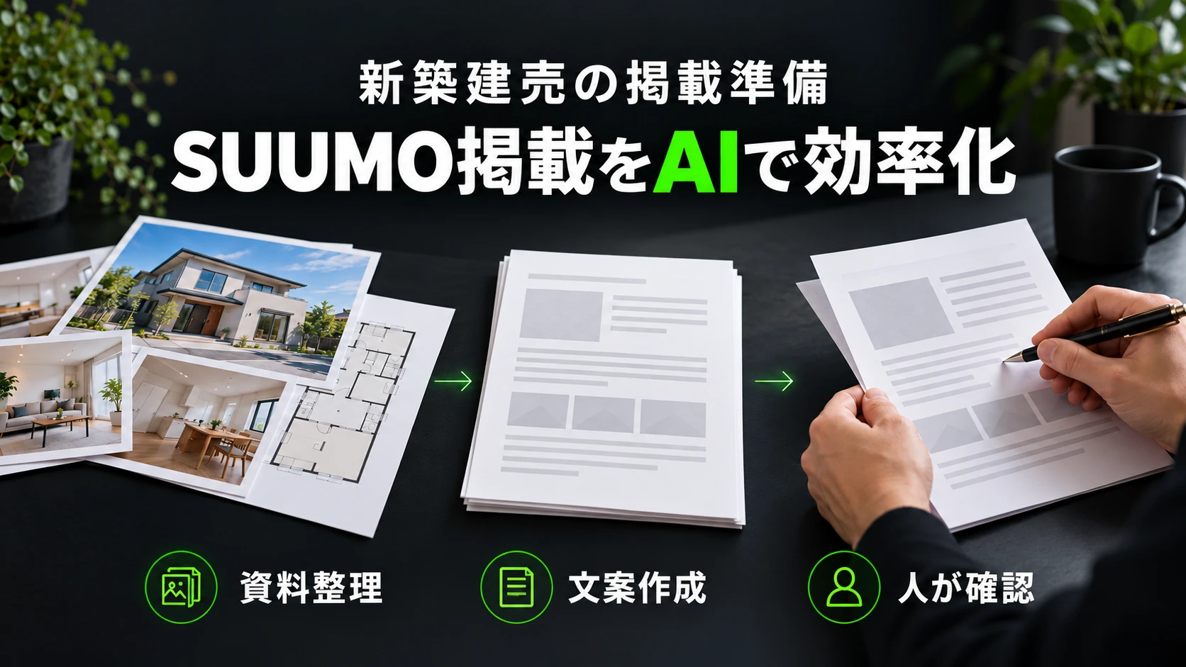 新築建売のSUUMO掲載をAIで整える（初回設定・指示・人の最終確認）