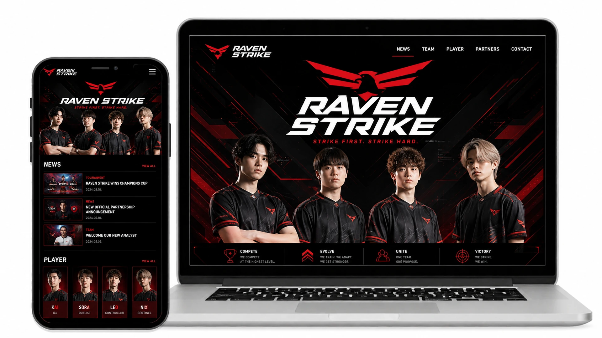 eスポーツチーム|公式サイト制作
